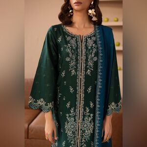 BATIK PAKISTANI AUTHENTIC DESIGNER SEMI FORMAL DRESS 3 PIECE